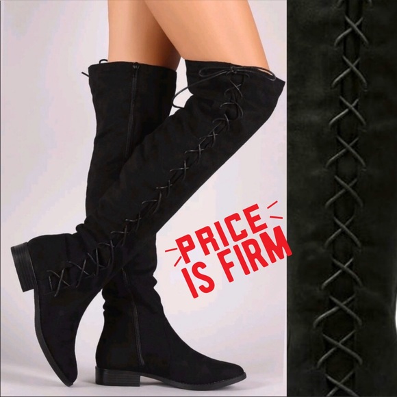 ‼️LAST SIZE 10‼️Black suede over the knee boots - Picture 3 of 5